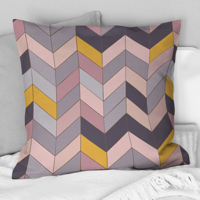 Purple Pink Chevron - Chevron Throw Pillow