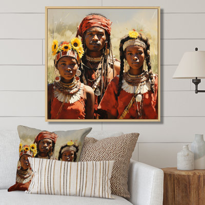 «African Samburi Vibrance I» - art mural tribal africain
