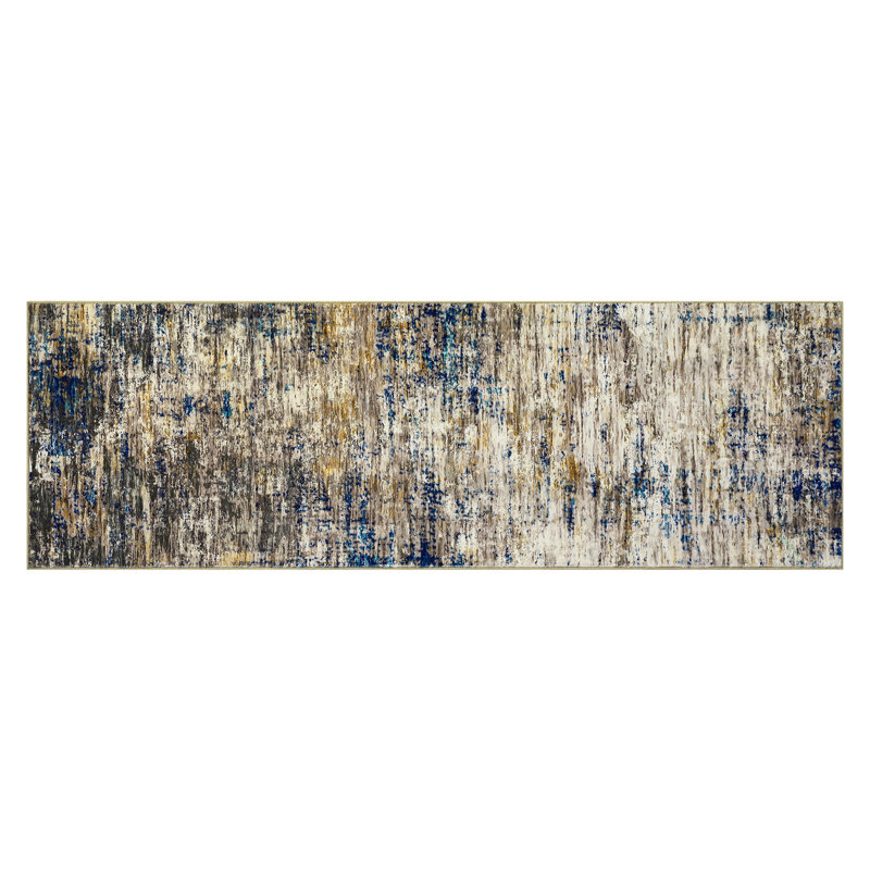 Modern Abstract Area Rug Machine Washable Rug Stain Resistant Easy Cleaning With Non-Slip Backing Soft Touch Folding Low Pile Floor Cover For Home Decor