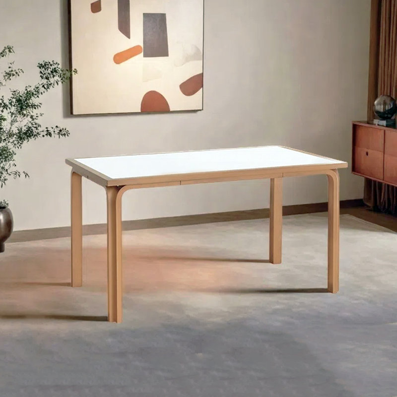 Modern minimalism rectangular dining table, 29.53"H x 55.12"L x 31.5"W