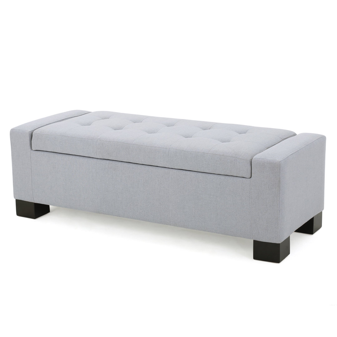 Gianluca 50" Tufted Rectangle Storage Ottoman Ivy Bronx Body 
