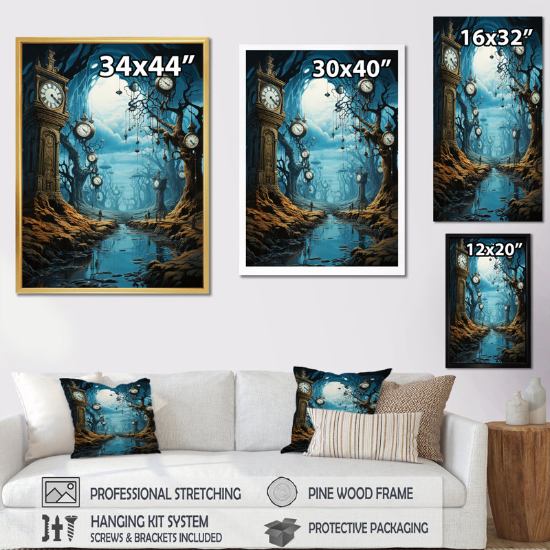 Reproduction sur toile de Darmit, H 20 po x l 12 po x P 1 po, Cadre flottant noir