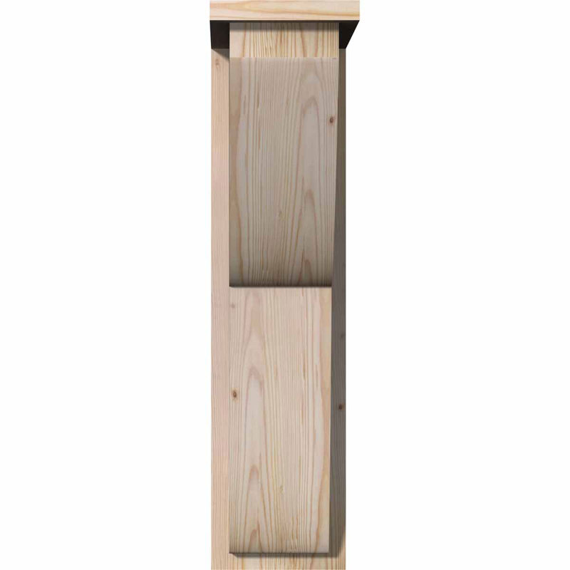 Corbeau Crestline avec contre-plaque, H 30 po x l 7,5 po x P 14 po, Sapin de Douglas, Lisse