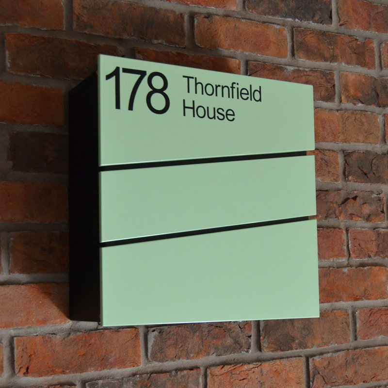 Ayoka Steel Wall Mounted Post Box, Chartwell Green
