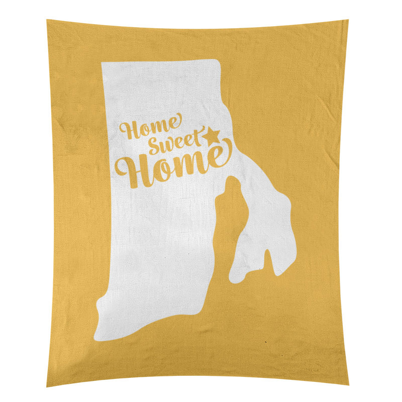 Tapisserie murale Home Sweet Providence, H 104 po x l 88 po, Jaune