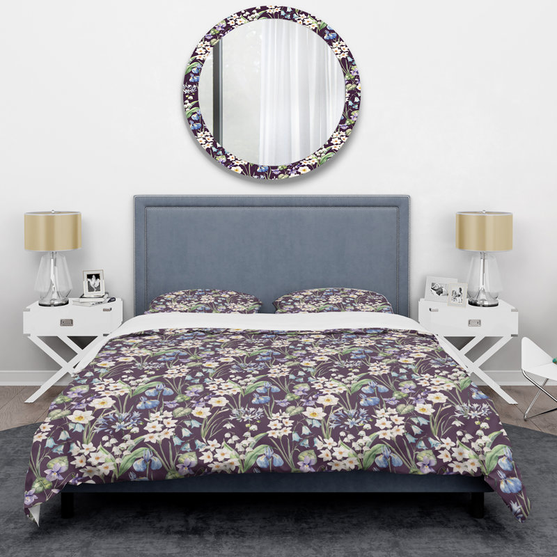 Ensemble de housse de couette en microfibre vert / noir / jaune 2 pièces