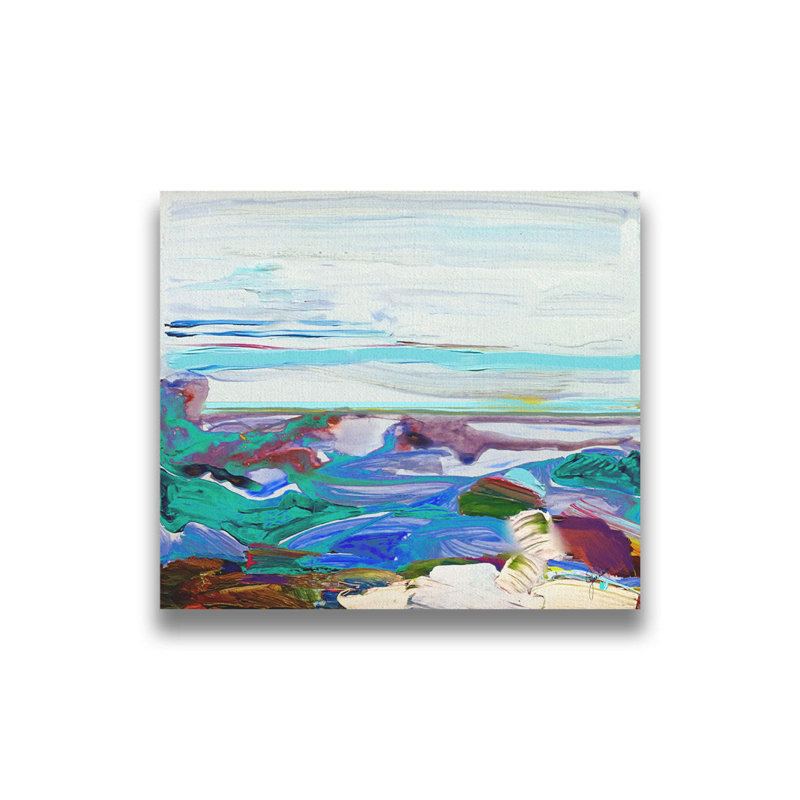 Beach Candy par Joan Davis. Impression sur papier - Montée et encadrée, H 36 po x l 44 po