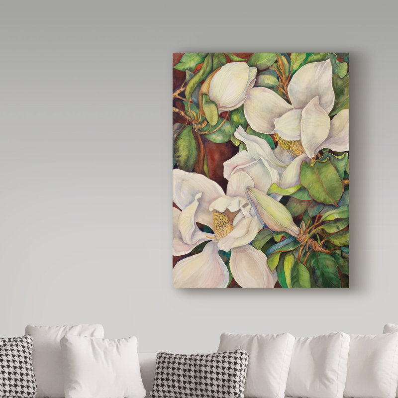 «Deetra Georgia Magnolias», reproduction d'impression sur toile tendue, H 32 po x l 24 po x P 2 po