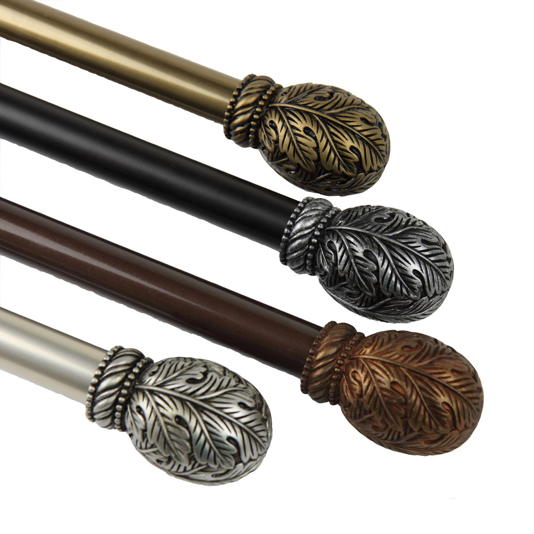 Forest Triple Steel Adjustable Single Curtain Rod Rod Desyne 