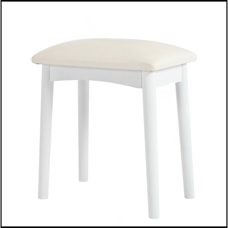 Modern Corner Makeup Vanity Desk With Large Storage, LED Mirror & Stool, Brightness Adjustable, Space-Saving For Small Places, White