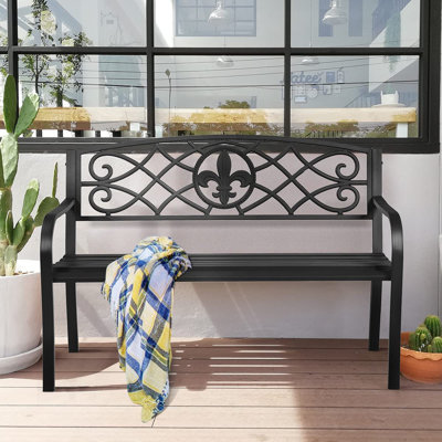 Overturf Metal Outdoor Bench