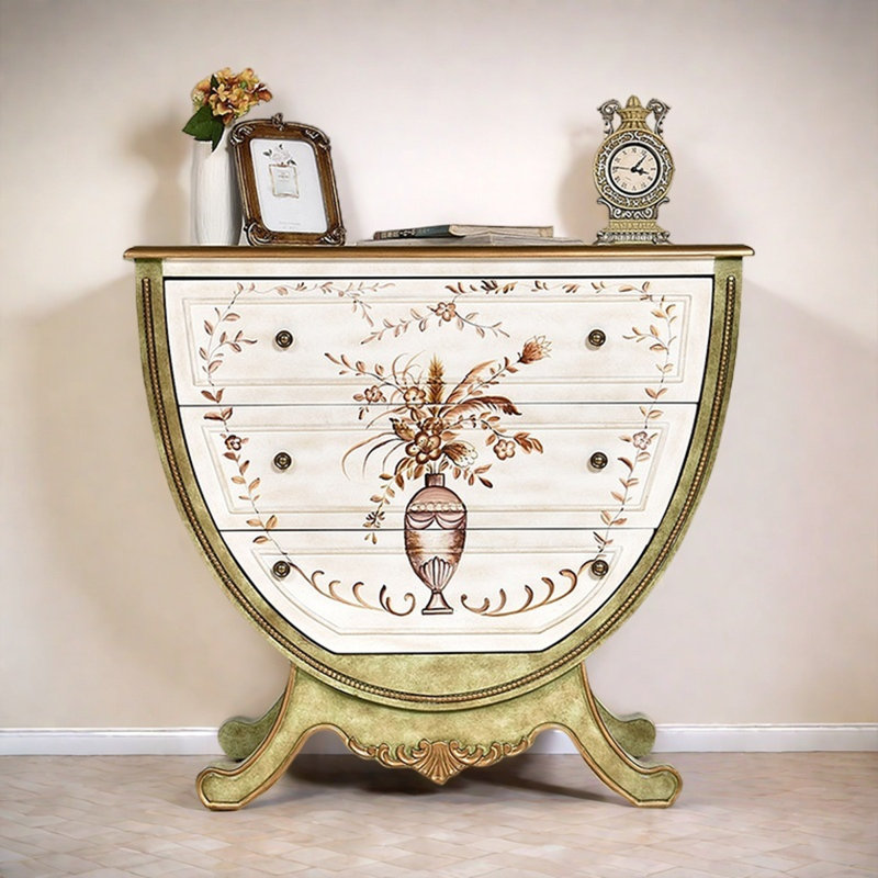 Elegant Design Hand-Painted 3-Drawer Accent Chest