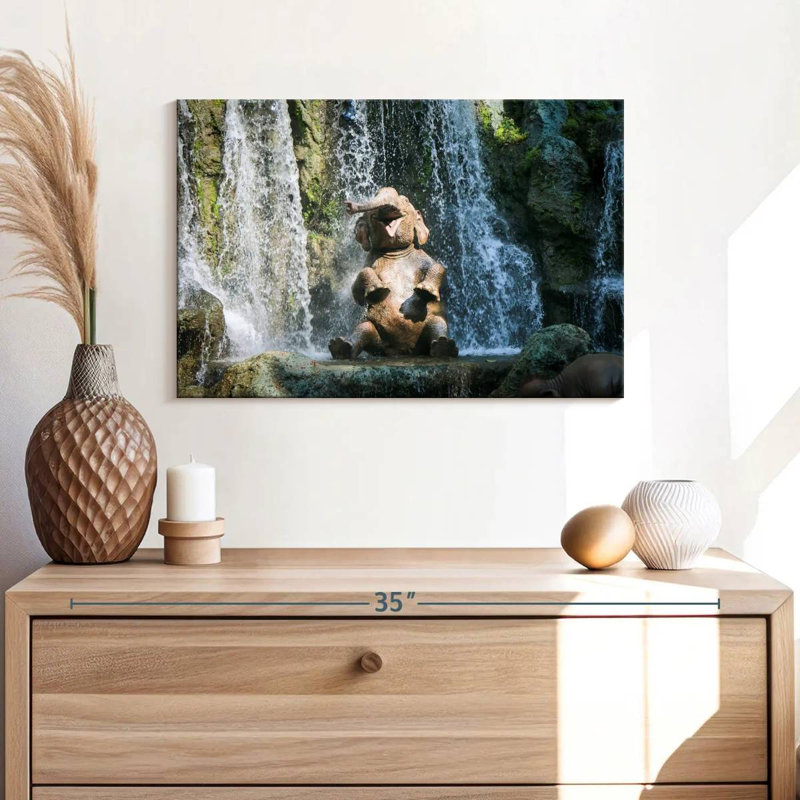 Elephant Bath Time, 16" H x 24" W
