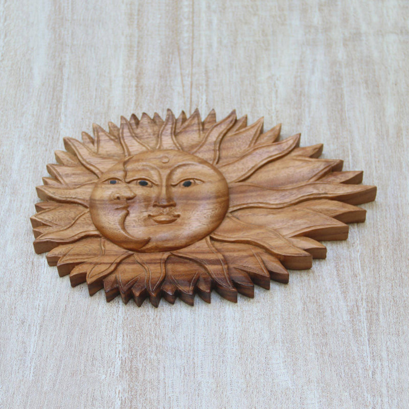 Panneau de soulagement lunaire en bois solaire