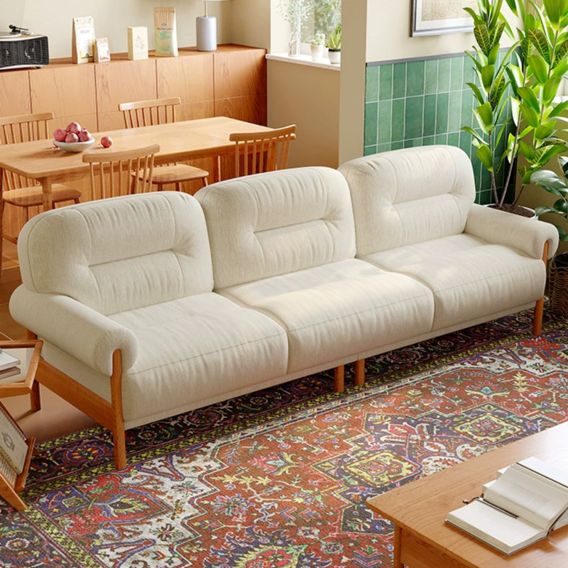 Log Straight Fabric Sofa