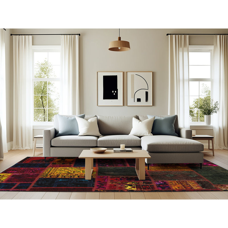 Abstract Indoor Rug, Rectangle 6' x 9'
