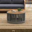 Ensemble de table industrielle rustique, table basse et table d'appoint avec design en corde tissée, ensemble de table moderne et fonctionnel pour le salon et la décoration intérieure - gris corde-497481519