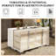 Modern High-Gloss 6-Drawer Double Dresser, White