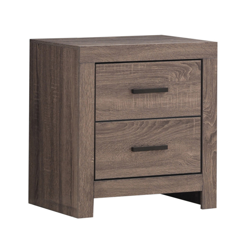Ensemble de chambre à coucher 2 pièces avec table de chevet Graysie, Grand