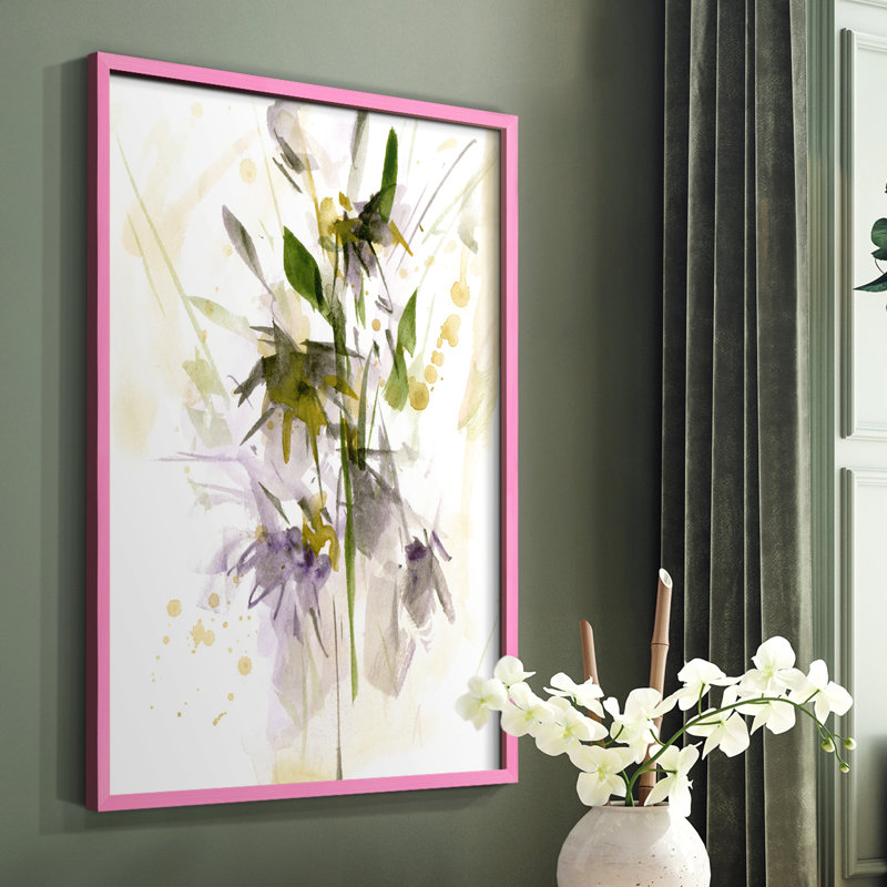 «After Rain I», reproduction encadrée - bois massif, Rose, H 10 po x l 8 po