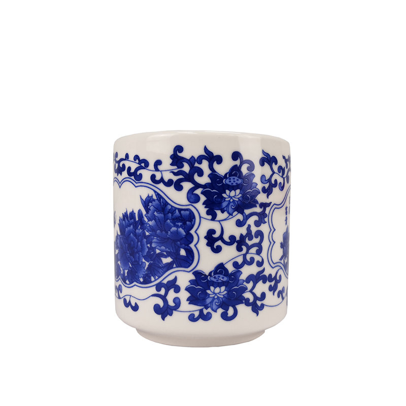 Petite tasse à thé en céramique avec motif floral, 2,5 x 2,5 x 2,75 po, 10 oz