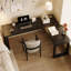 + Bureau en bois massif en forme de L noir-109691573-109691570