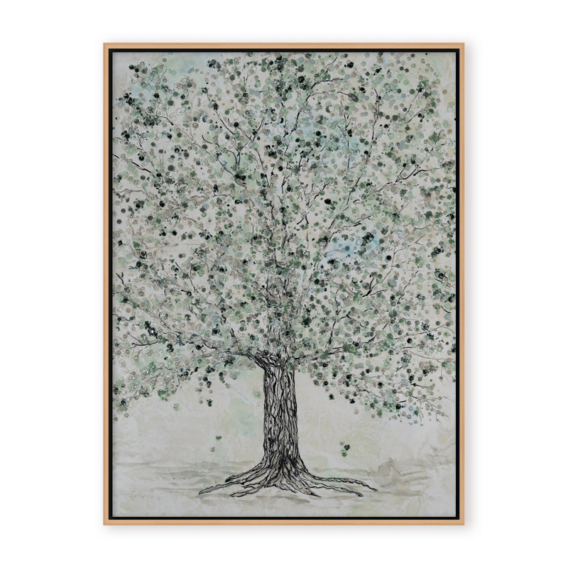 Nature Inspired "Lush Renewal" Canvas Wall Art By , 16" H x 12" W, Framed Canvas, Gold