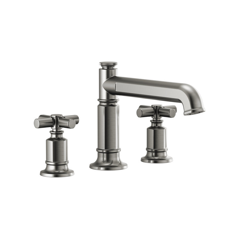 Invari® Roman Tub Faucet, Luxe Steel, Cross