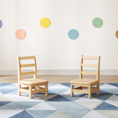 Chaises à dossier en échelle en bois franc Little Innovator, 8 po