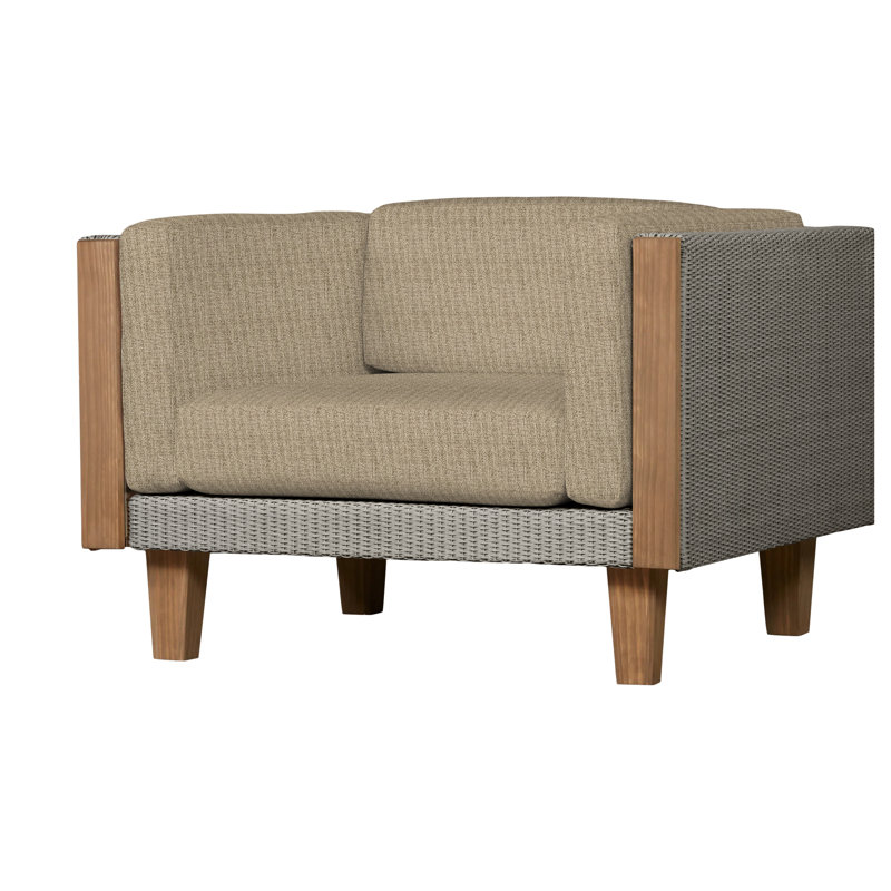 Catalina Outdoor Teak Lounge Chair, Demo Mist, Pewter