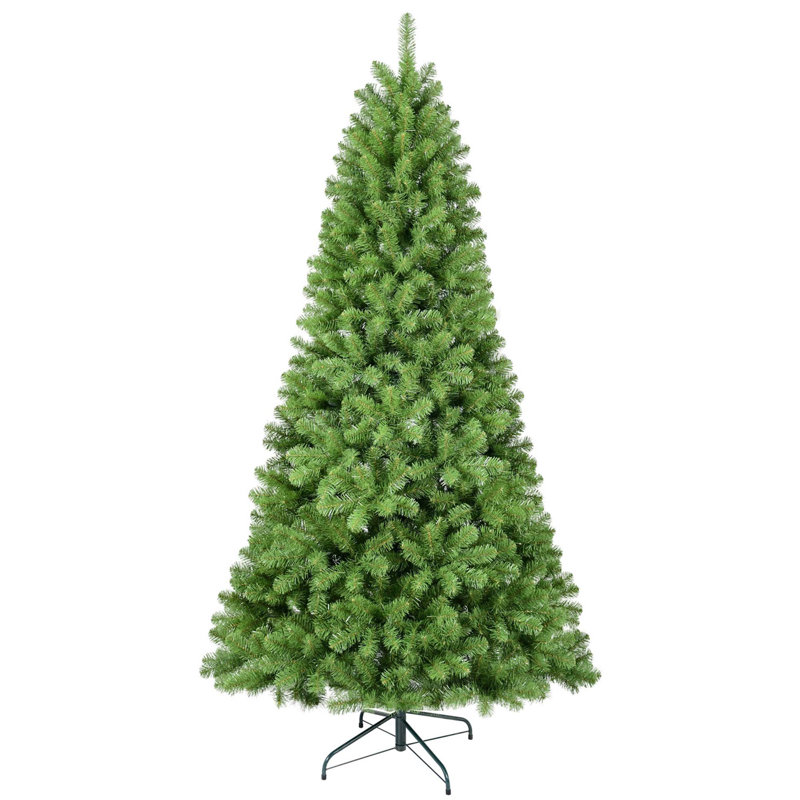 Arbre de Noël articulé en PVC artificiel avec fil mémoire pour la décoration intérieure des Fêtes, 7.5'