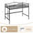Twin Loft Bed with Removable Ladder & Safety Guardrail, Heavy Duty Metal Frame 400 Lbs Capacity-593291541