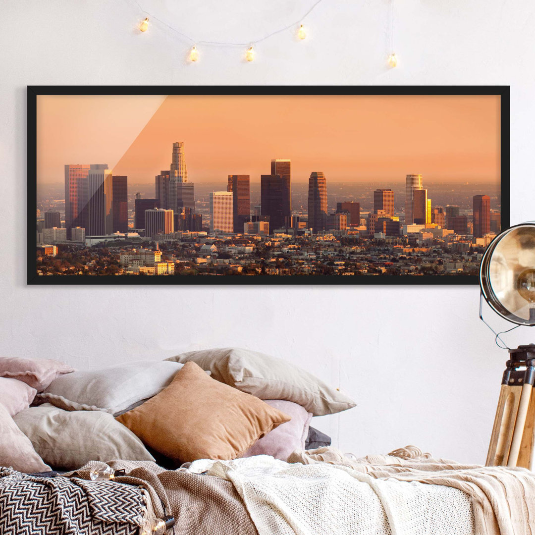 Gerahmter Grafikdruck Skyline of Los Angeles