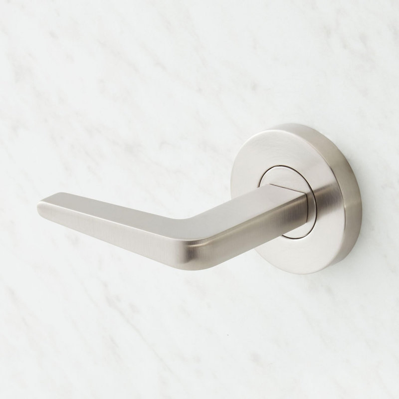 Robinet de salle de bain mural Drea, Nickel brossé