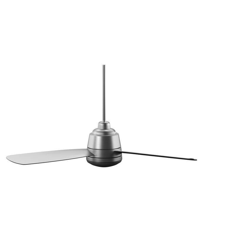 Melanthios Ceiling Fan, Satin Nickel with Silver Blades