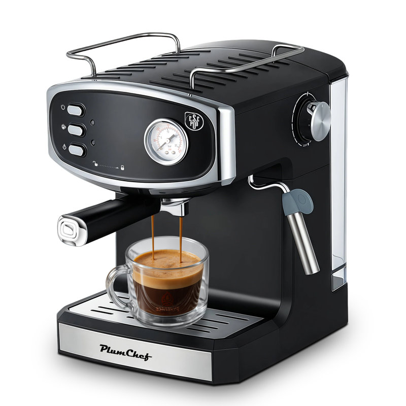 Cafetière espresso 20 bars pour la maison - Cafetière compacte professionnelle avec mousseur à lait à vapeur, jauge de pression, réservoir de 54 oz - Infusion rapide à faible bruit pour cappuccino, café au lait, noir