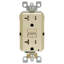 Ensemble de 1 prise GFCI ivoire 20 A à 125 Volts Levlock SmartlockPro