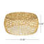 Table basse moderne avec texture en maille d'aluminium et accents dorés, l 27,85 po x P 12,26 po, décoration faite à la main, or