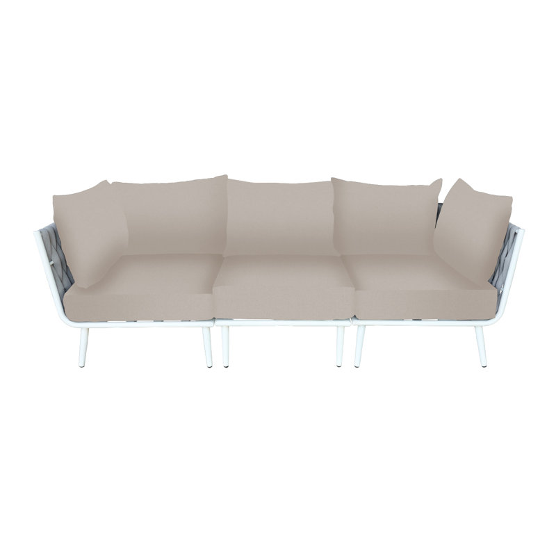 Cayman Sofa, White, Beige