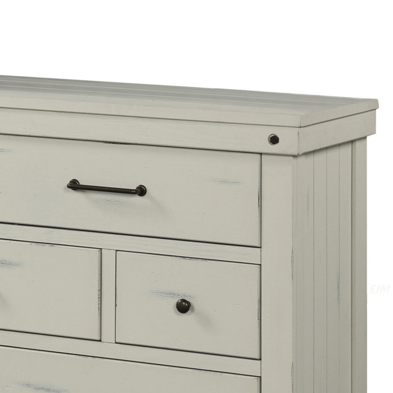 Commode 7 tiroirs, commode moderne élégante avec poignée en métal (commode)