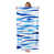 Blue wave fish print