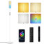 Lampes sur pied cylindriques 64,17 "RVBIC avec abat-jour en verre avec renfort en fil métallique et télécommande-118033350