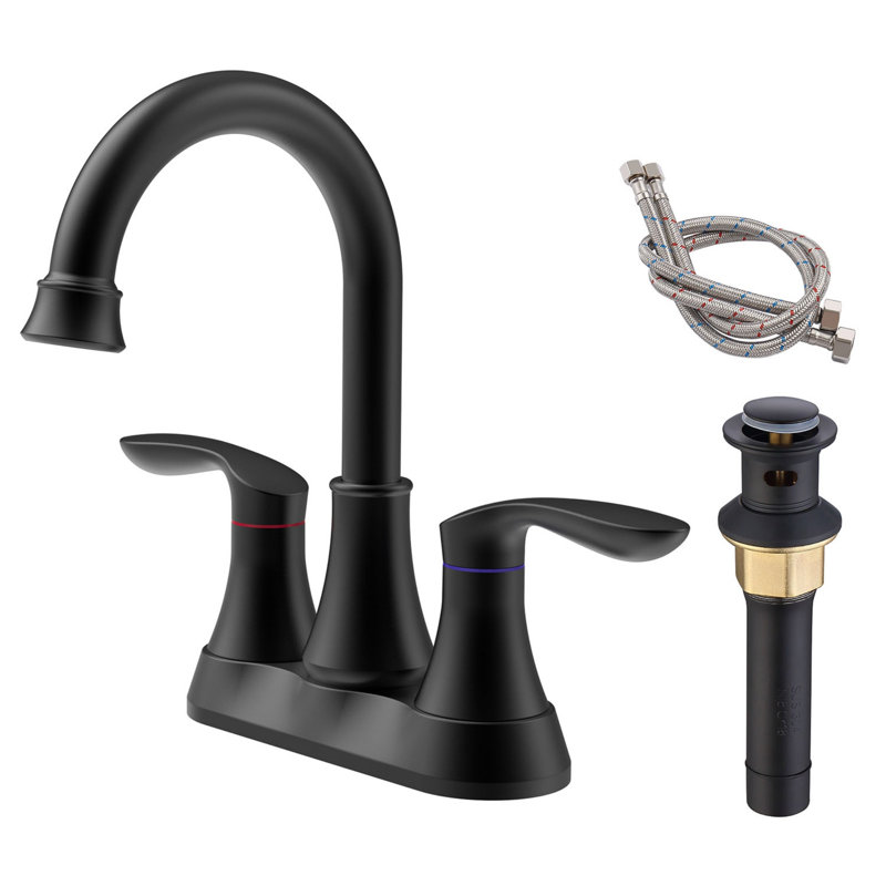 Bathroom faucet with 360 degree turn spout, Matt Black