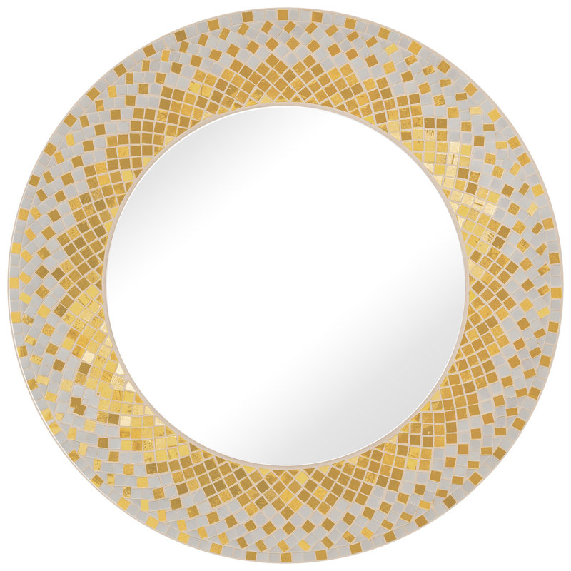 Miroir d’appoint mural mosaïque en verre buddle