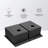 33"X22" Gunmetal Black 16 Gauge Double Bowl Drop In Sink With Two 10" Deep Basins, 50/50 Layout For Efficient Kitchen Cleaning, Hand - Made Rear Drain And X Grooves, 3Mm Soundproofing Pads,