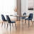 Kavi Minimalist Dining Chairs Faux Leather Upholstered Seating With Cushioned Backrest & Sturdy Metal Legs, Ideal For Home, Kitchen, Dining Room, Bedroom-1461873671