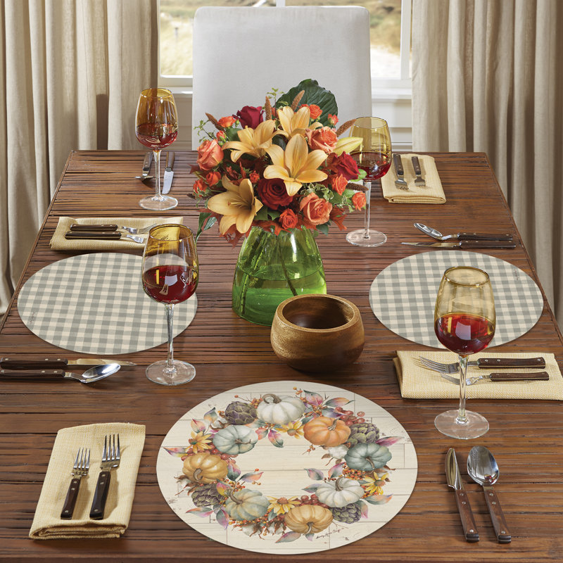 Plastic / Acrylic Floral Round Placemat