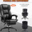 Fauteuil de massage avec 6 vibrations, 5 modes, cuir PU, inclinable, réglable, pivotant à 360 °, repose-pieds rétractable, massage par vibration en cuir noir, options, réglable et réglable
