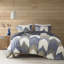 Sophisticated Full/queen Duvet Cover - Printed Cotton With Pattern And 2 Matching Shams Button Closure Solid Reverse Chic Bedding Print Coordinating Corner Ties