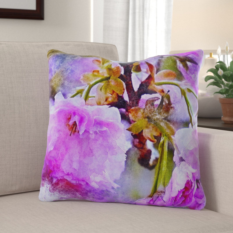 Ebling Outdoor Reversible Throw Pillow, Microsuede, Indoor